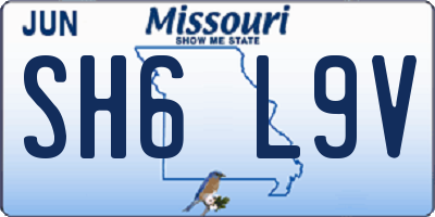 MO license plate SH6L9V