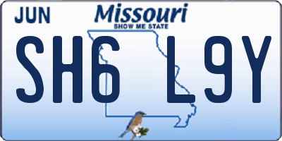 MO license plate SH6L9Y
