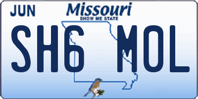 MO license plate SH6M0L