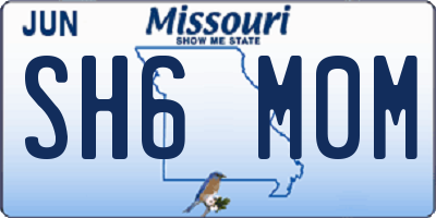 MO license plate SH6M0M