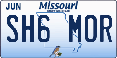 MO license plate SH6M0R