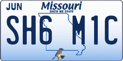 MO license plate SH6M1C