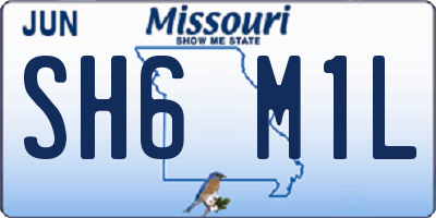 MO license plate SH6M1L