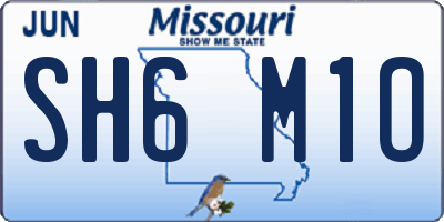 MO license plate SH6M1O