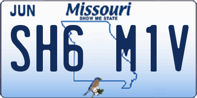 MO license plate SH6M1V