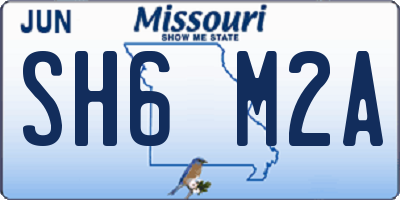 MO license plate SH6M2A