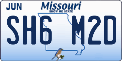 MO license plate SH6M2D