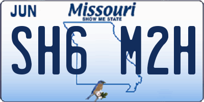 MO license plate SH6M2H