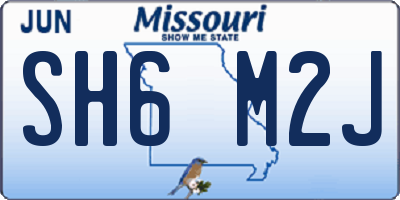 MO license plate SH6M2J