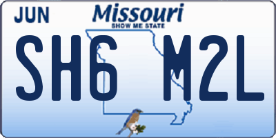 MO license plate SH6M2L