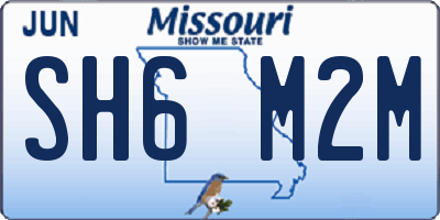 MO license plate SH6M2M
