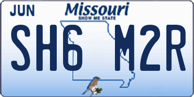 MO license plate SH6M2R