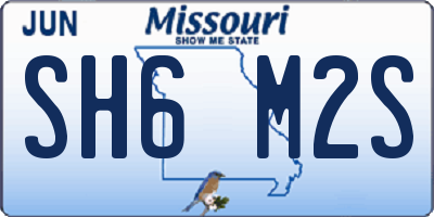 MO license plate SH6M2S