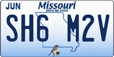 MO license plate SH6M2V