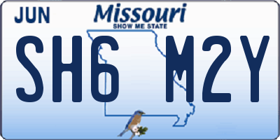 MO license plate SH6M2Y