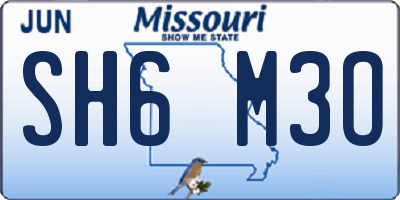 MO license plate SH6M3O