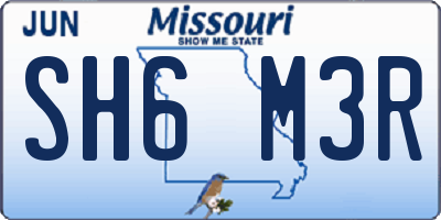 MO license plate SH6M3R
