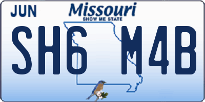 MO license plate SH6M4B
