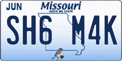 MO license plate SH6M4K