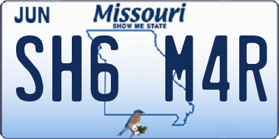 MO license plate SH6M4R