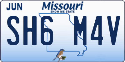 MO license plate SH6M4V