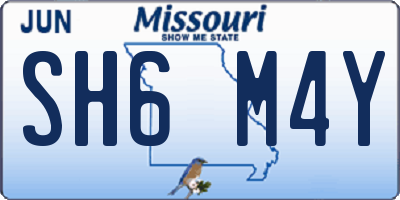 MO license plate SH6M4Y