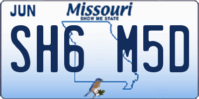 MO license plate SH6M5D