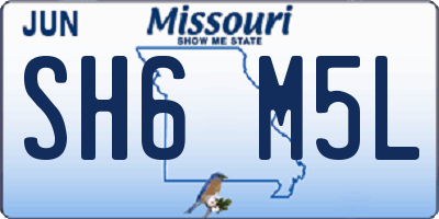 MO license plate SH6M5L