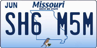 MO license plate SH6M5M