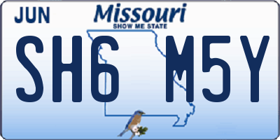 MO license plate SH6M5Y