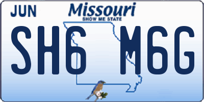 MO license plate SH6M6G