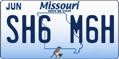MO license plate SH6M6H