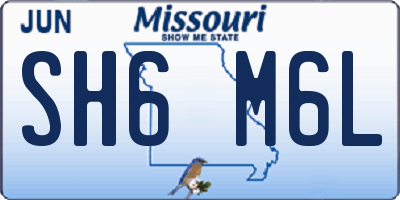 MO license plate SH6M6L