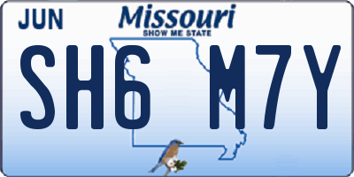 MO license plate SH6M7Y