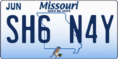 MO license plate SH6N4Y
