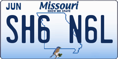 MO license plate SH6N6L