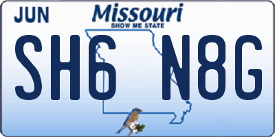 MO license plate SH6N8G