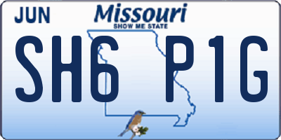 MO license plate SH6P1G