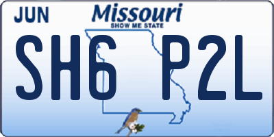 MO license plate SH6P2L