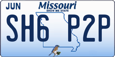 MO license plate SH6P2P