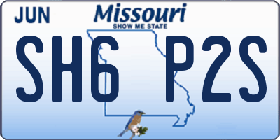 MO license plate SH6P2S