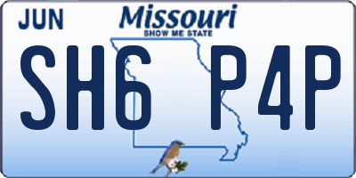 MO license plate SH6P4P