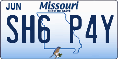 MO license plate SH6P4Y