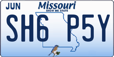 MO license plate SH6P5Y