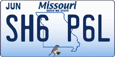 MO license plate SH6P6L