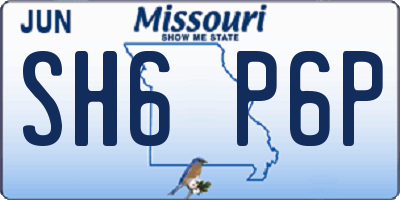 MO license plate SH6P6P