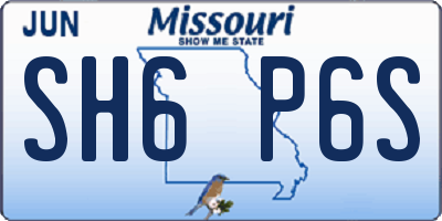 MO license plate SH6P6S