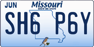 MO license plate SH6P6Y