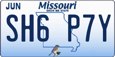 MO license plate SH6P7Y
