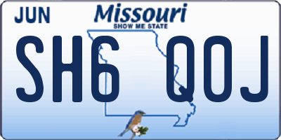 MO license plate SH6Q0J